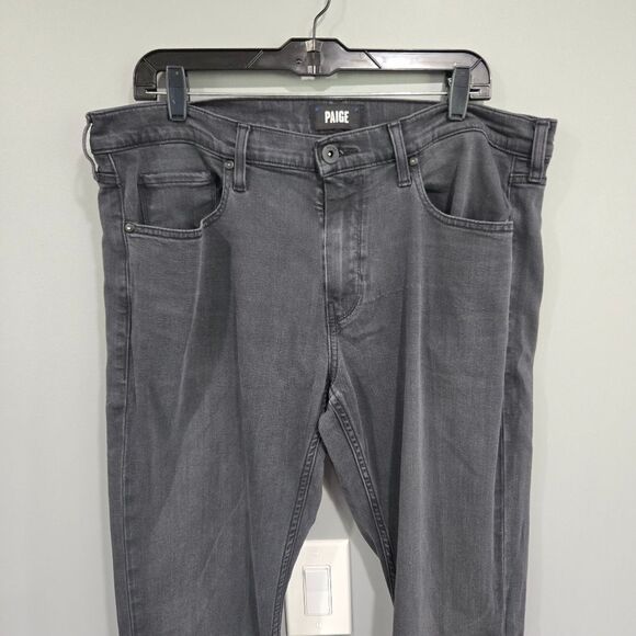 🐢 PAIGE Men's Lennox Transcend Slim Jeans in Sheldon, Sz- 36 Like New! - Picture 11 of 16